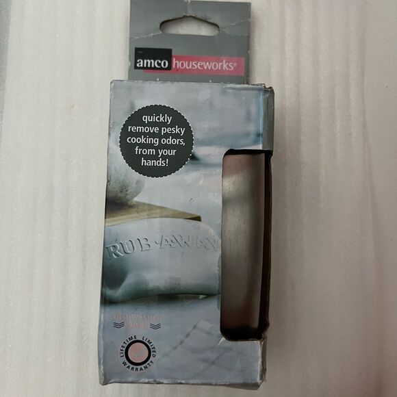 Amco Houseworks Rub-a-Way Silver Stainless Steel Odor Remover Bar Camping New - Picture 2 of 6